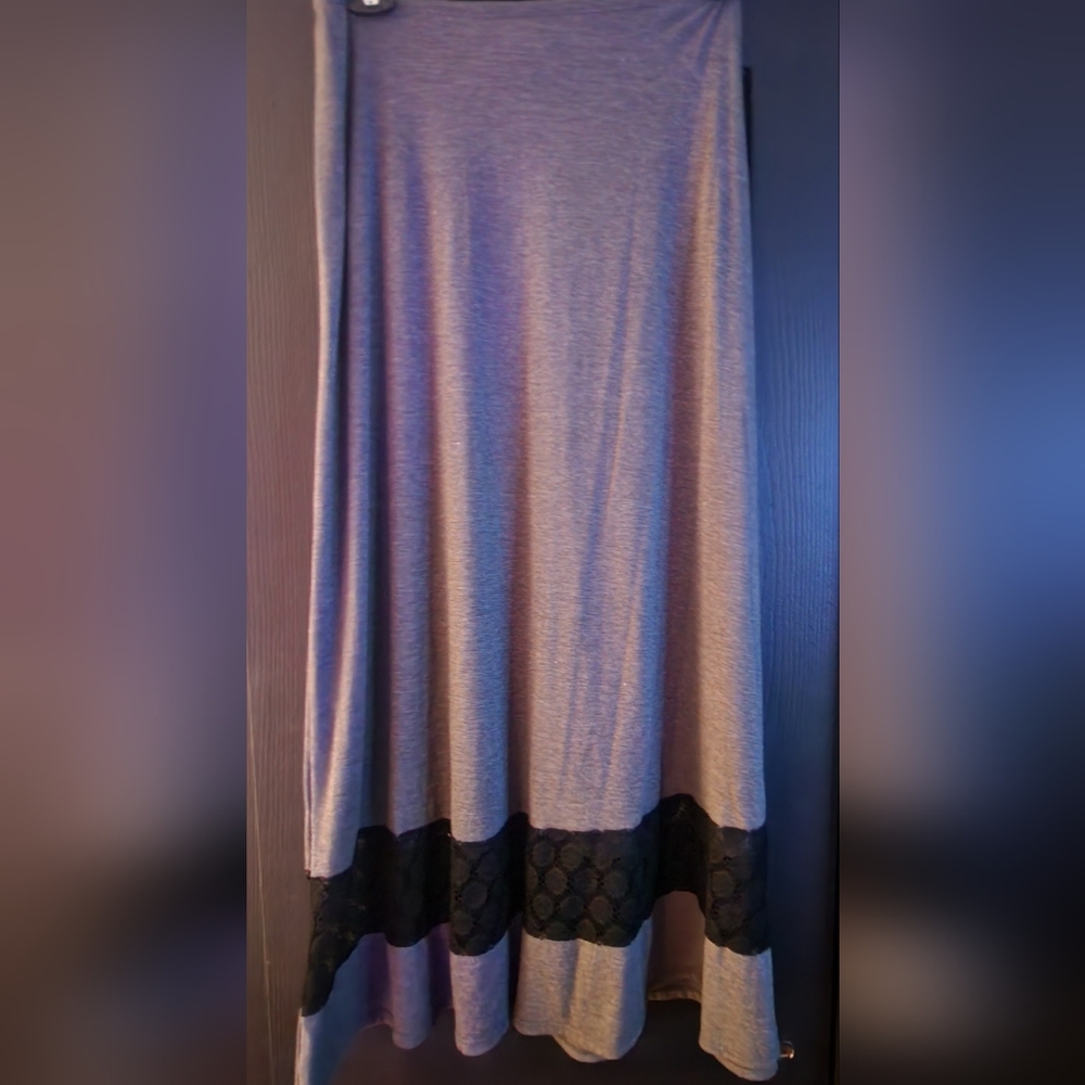 Brand Dynamite Grey long skier with lace trim..